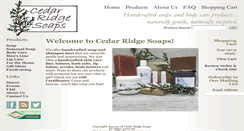 Desktop Screenshot of cedarridgesoaps.com